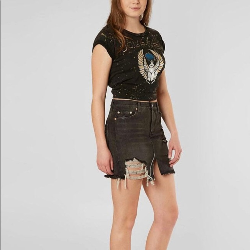 Free People denim skirt
